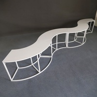 Nouveaux accessoires de mariage, étagère circulaire en forme de S pour table de dessert, décoration de lieu de mariage en plein air, ornements de table, support à fleurs