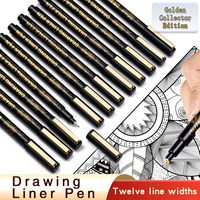 Non Toxique Architecte Étanche Pigment Encre Fineliner Liner Noir Micro-Stylo Point pour Écrire et Dessiner Fine Tip Marker Pen