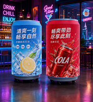 Écran LED flexible cylindrique personnalisé P1.86 en forme de canette géante, écran publicitaire LED incurvé pour les centres commerciaux et les magasins de détail