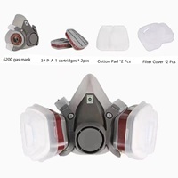 Respirateur à particules en caoutchouc intégral avec double filtre Masque à gaz