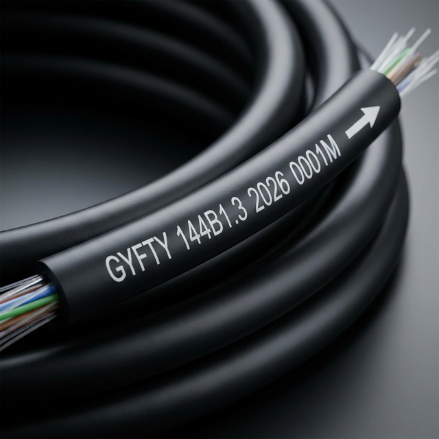 GYFXTY Outdoor Optical Cable Central Loose Tube 250μm Fibers Water-Blocking FRP Parallel Strength Members PE Jacket
