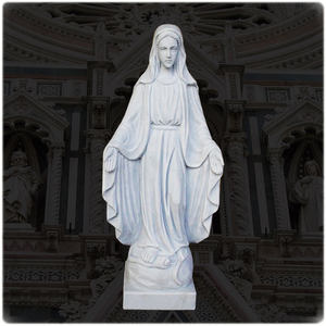 Décoration catholique marbre statue de la vierge marie en ventes - Product Image 3
