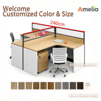 Meubles de bureau ergonomiques modernes, bureau d'ordinateur avec rangement spacieux, structure en bois durable, espace de travail à domicile, table d'écriture et de travail