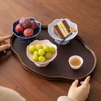 Ensemble de bol et assiette à fruits en céramique mate détachable de style américain, ornement de bureau fabriqué avec précision
