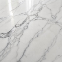 Grande dalle de pierre frittée polie Tianshan Snow, finition veinée blanc-gris, pour la décoration intérieure d'hôtels, villas et espaces commerciaux
