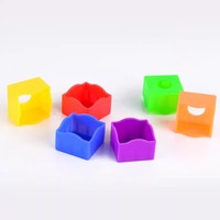 Porte-craie de billard en silicone coloré, lot de 6, étui à craie pour queues de billard, pour salles de billard et joueurs