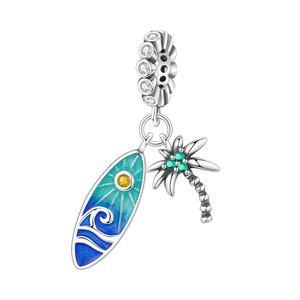 Este diseño de árbol de coco surfista es único (accesorio DIY, regalo creativo, adecuado tanto para hombres como para mujeres) - Product Image 1