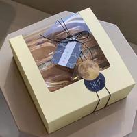 Sunshine Hot personnalisé imprimé carton Kraft papier emballage pour Cupcakes Dessert gaufre gâteau mat stratification-pour dossier alimentaire