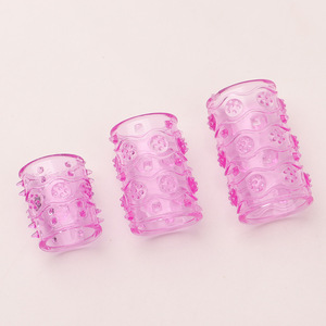 Set de Anillos para Pene con Diseño de Colmillo de Lobo de Cristal, 2.4cm, 2.2cm, 2cm, de Goma Suave, para Estimulación en Adultos - Product Image 2