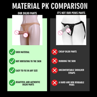 Arnés de silicona impermeable para bragas con dildo, sólido y hueco, juguete para parejas, venta al por mayor, proveedor a granel