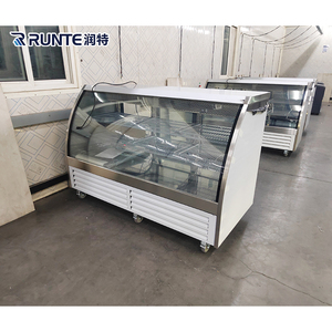 Vitrine réfrigérée commerciale en acier inoxydable durable avec vitre incurvée pour <span class=keywords><strong>boucherie</strong></span> et viande fraîche - Product Image 2