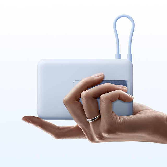 Redmi Supplier Mijia Type-C Wireless Charging Li-polymer ABS Portable Power Bank 10000mAh Light Blue Magnetic Stand 15W