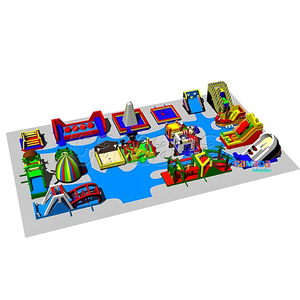 Château gonflable géant pour enfants et adultes, avec toboggan à obstacles, <span class=keywords><strong>piscine</strong></span> et aire de jeux - Product Image 5