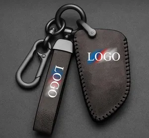 custom keychain sets for man for woman with snap closure with genuine leather key case car key bag