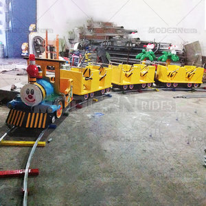 High Quality Yellow Track <b>Train</b> With Semi-open Carriages, Fun And Safe Ride For Kids And Families Park For Sale - Product Image 6
