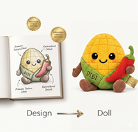 Jouets en peluche super doux personnalisés écologiques CE CPC, poupées en coton PP écologique, impression UV, logo personnalisé - Fournisseur unique OEM/ODM
