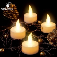Bougies chauffe-plat LED miniatures sans flamme en plastique, à piles bouton, pour Noël, vente en gros, marque Kanlong
