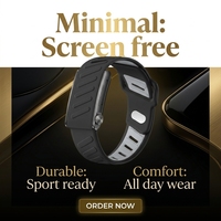 Bracelet intelligent sans écran, moniteur de santé, fréquence cardiaque, pression artérielle, compteur de pas, bracelet de sport pour Android