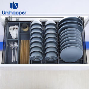 Armoire de <span class=keywords><strong>cuisine</strong></span> en verre uniwhopper, armoire coulissante à fermeture souple, bol à trois côtés, <span class=keywords><strong>panier</strong></span> à vaisselle avec compartiment - Product Image 4