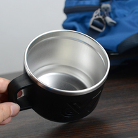 Bouilloire de voyage isotherme en acier inoxydable noir de 4000 ml, légère et portable avec poignée et couvercle, isolation thermique de 12 à 24 heures