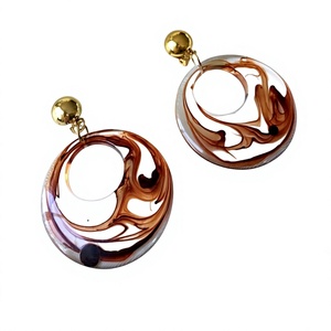 Handcrafted Resin <b>Earrings</b> for Women and Girls, Colorful Handmade Fashion Jewelry for Daily Wear, Party, Wedding, Festival - Product Image 1