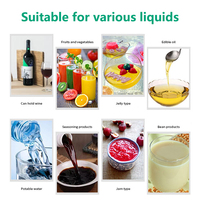 Pochettes de bec en plastique rechargeables de forme spéciale de support de couleur blanche de 500ml pour l'emballage de boisson liquide alimentaire