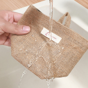 Mini bolsa de almacenamiento de lino, rectangular, plegable, multiusos, para colgar en la puerta de la mesita de noche del dormitorio - Product Image 4
