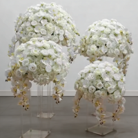 Boule de fleurs artificielles blanches personnalisées, centre de table de mariage, décoration florale de haute qualité pour les événements de mariage