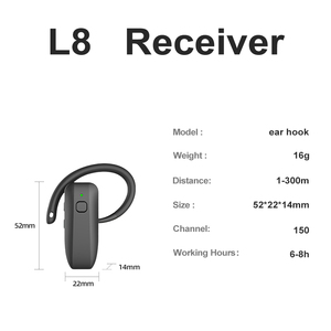 ระบบเสียงไร้สาย 5 ลำโพง รองรับแบตเตอรี่ 500-1000mAh กันน้ำระดับ IP42 สำหรับใช้ในพิพิธภัณฑ์ โบสถ์ และการสอน รุ่น L8 1 (UH) - Product Image 3