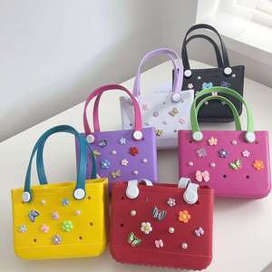 Bolsa <span class=keywords><strong>de</strong></span> Playa Cuadrada Impermeable <span class=keywords><strong>de</strong></span> EVA, Diseño Hueco en Color <span class=keywords><strong>de</strong></span> Contraste, Correa <span class=keywords><strong>de</strong></span> Hombro Extraíble, Gran Capacidad, Estilo Ecológico y Moderno - Product Image 1