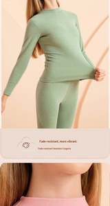Ensemble de vêtements de nuit thermiques pour femmes, confortable, doux pour la peau, hautement élastique <span class=keywords><strong>et</strong></span> respirant - Coupe ajustée à manches longues pour l'hiver - Product Image 6