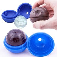 Moule à glaçons Death Star Lot de 2 moules à glace en silicone Sphère Big Ice Ball Maker pour whisky