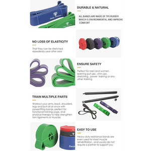 Set di Bande di Resistenza Antiscivolo ad Alta Elasticità con Logo Personalizzato, per Esercizi di Sollevamento e Allenamento Anca, 5-150 Libbre, per Palestra Domestica - Product Image 5