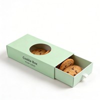 Boîte d'emballage de biscuits écologique avec logo personnalisé, boîte à bento, boîte à sushi, boîte à brownie, boîte à biscuits en papier, boîte à chocolat de luxe avec tiroir coulissant, boîte cadeau