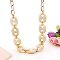 Collar de Acero Inoxidable con Diseño de Nariz de Cerdo, Acrílico, Estilo Clásico Minimalista Vintage, para Mujer