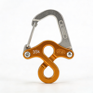 Anneau en aluminium personnalisé en forme de 8, haute résistance 35KN, pour la descente en extérieur et le sauvetage - Product Image 1