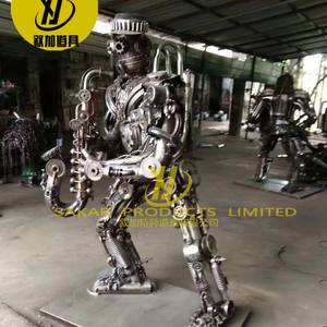 Escultura abstracta minimalista hecha <span class=keywords><strong>de</strong></span> <span class=keywords><strong>chatarra</strong></span>, adecuada para decoración <span class=keywords><strong>de</strong></span> jardines, estatua robot <span class=keywords><strong>de</strong></span> tamaño real. - Product Image 4