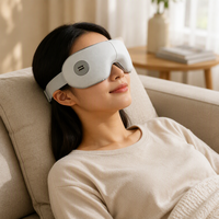 Masseur oculaire intelligent portable avec airbag, vibration, chaleur et compression, 3/5 modes, fonction musicale, en plastique