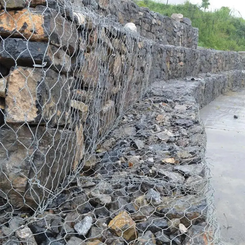 3x1x1m 200*100*100 standart gabion sepet boyutları galvanizli gabion duvar inşaat standart gabion sepet boyutları