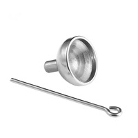 Entonnoir doseur rond poli en acier titane mini pour accessoires de parfum et bijoux, vente en gros