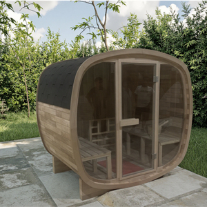 Modern Design 4 Person Finnish <strong>wood</strong> Sauna Large Outdoor Cube Sauna Traditional Steam Wooden Cabin With Electric Stove For Villa - Product Image 3