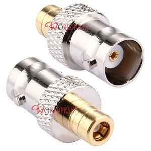 Adaptateur RF connecteur coaxial Q9 <span class=keywords><strong>BNC</strong></span> Jack prise femelle vers <span class=keywords><strong>SMB</strong></span> femelle Jack mâle broche 50Ohm connecteur coaxial - Product Image 1