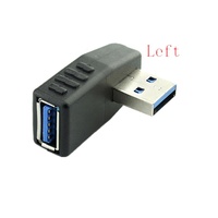 Adaptateur d'extension USB 3.0 mâle vers USB 3.0 femelle à 90 degrés Angle droit et gauche Angle haut vers le bas Connecteur coupleur USB