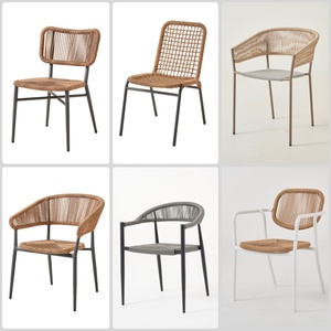 Muebles para Hostelería, Silla de Bistró de Aluminio y Ratán de Diseño Moderno, Sillas de Comedor para Exteriores para Restaurantes y Bares - Product Image 6