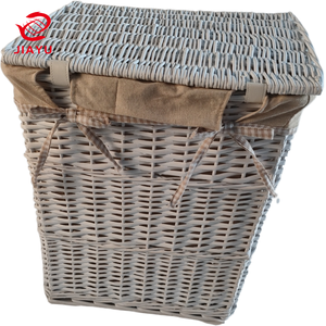 JY por capacidad de nivel gris pato grande cesto ropa de cuero hecho a mano gris cuadrado Industrial cesta de lavandería - Product Image 3