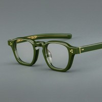 Nouvelles lunettes rétro en fibre d'acétate haut de gamme de l'usine de Shenzhen, monture unisexe 1052, logo personnalisable, couleur, myopie/solaire