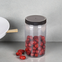 Récipient PET de qualité alimentaire de 2000ml en forme de cylindre pour emballage de biscuits