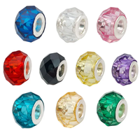 Perles rondes facettées en acrylique/plastique/lucite Acre de 20 mm pour la fabrication de bracelets, la décoration de bijoux, la correspondance des couleurs