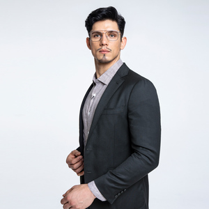 Su misura su misura di alta qualità classico 100% lana Business Slim Fit cappotto formale nero <span class=keywords><strong>blazer</strong></span> per gli uomini - Product Image 4