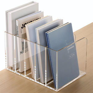 Máy tính để bàn hiện đại HD trong suốt <span class=keywords><strong>Acrylic</strong></span> tập tin khung lưu trữ hiển thị đứng cho sách Tạp Chí & văn phòng sử dụng - Product Image 3